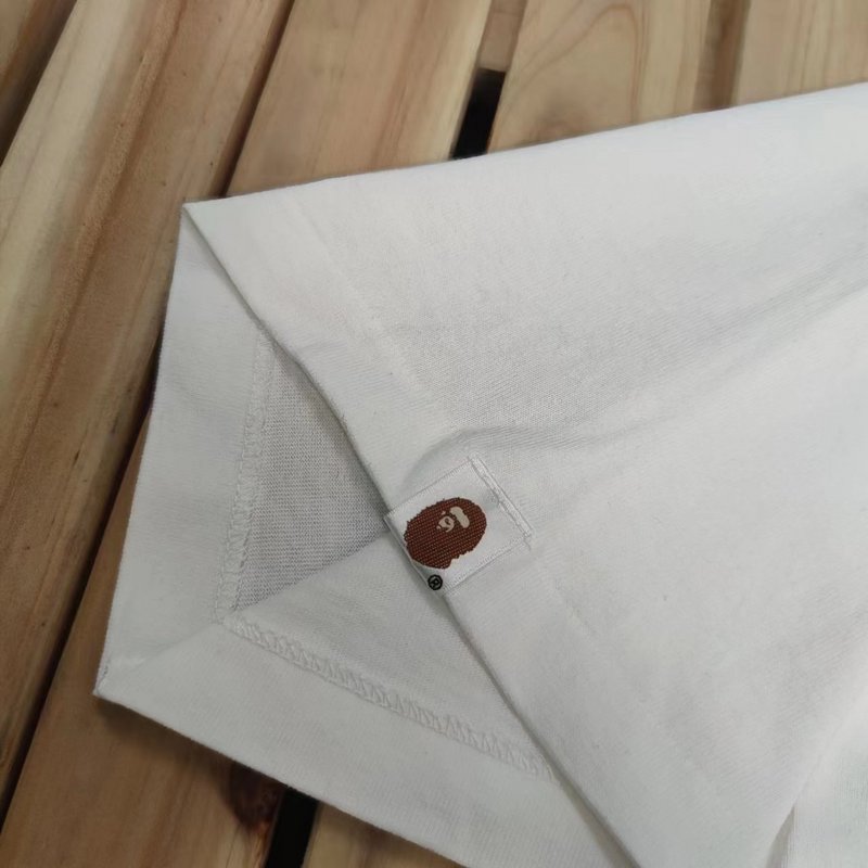 Футболка A Bathing Ape Half Of Monkey Head "White" фото № 4