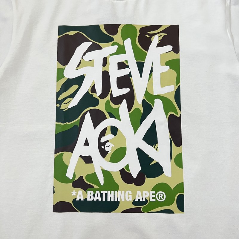 Футболка A Bathing Ape Steve Aoki "White" фото № 2