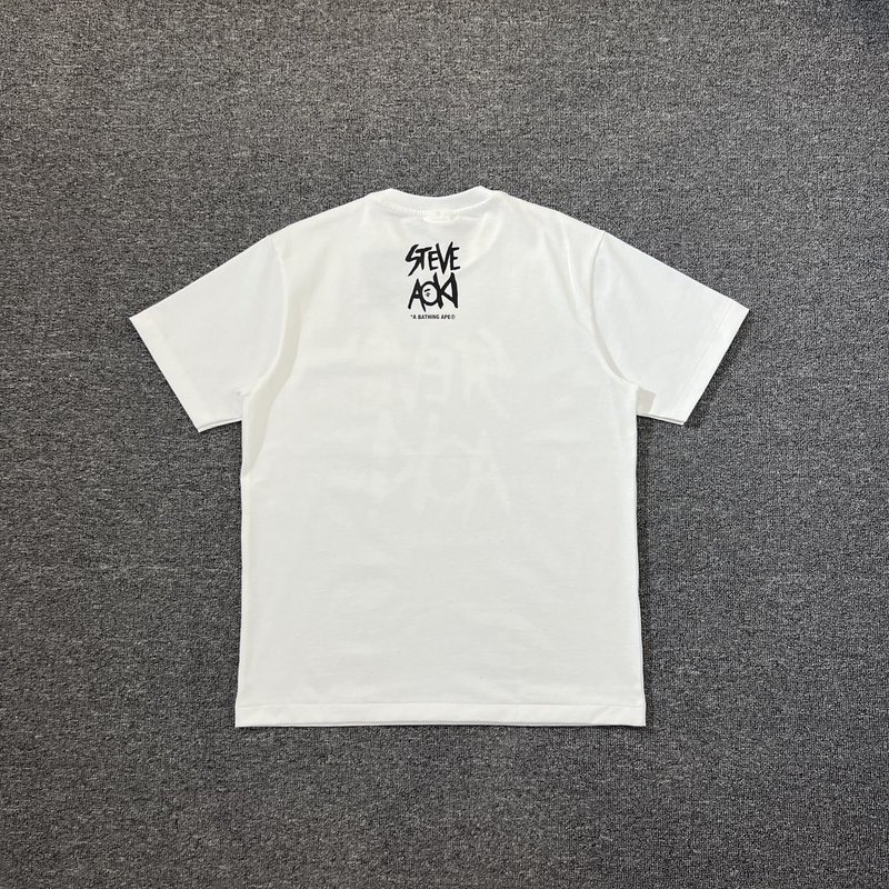 Футболка A Bathing Ape Steve Aoki "White" фото № 6