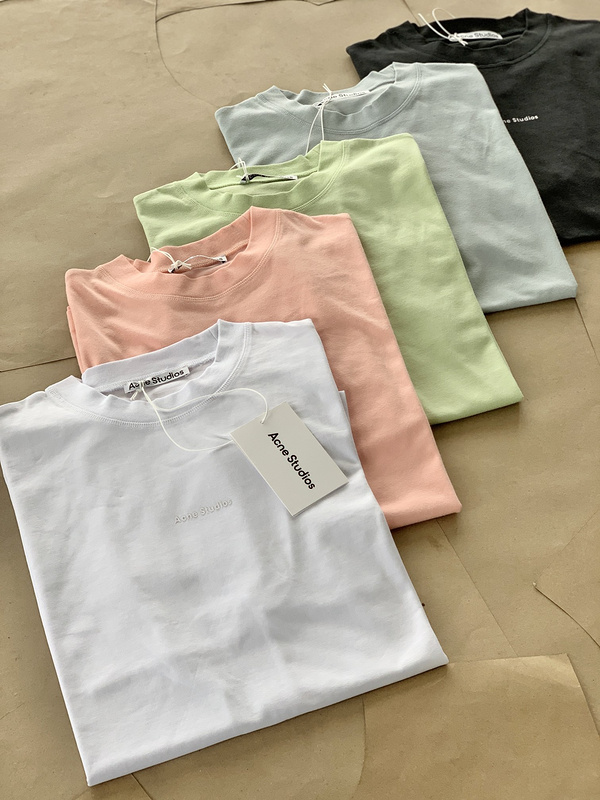 Футболка Acne Studios Short Sleeve Logo Text AS "Gray" фото № 2