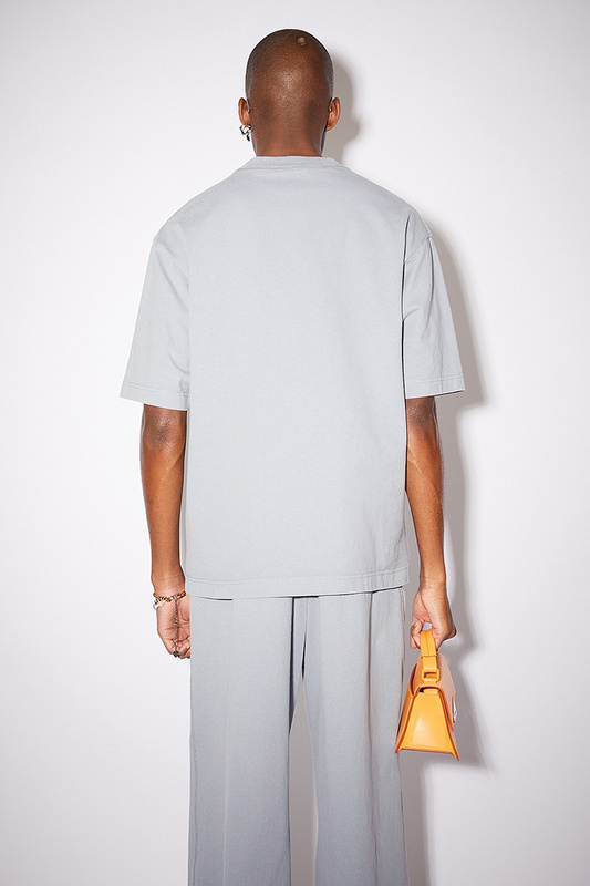 Футболка Acne Studios Short Sleeve Logo Text AS "Gray" фото № 4