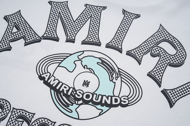 Футболка Amiri Planet Earth With Rings "White" фото № 3