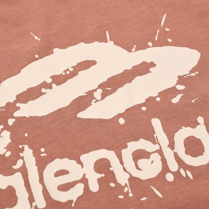 Футболка Balenciaga With Printed Logo "Peach" фото № 4