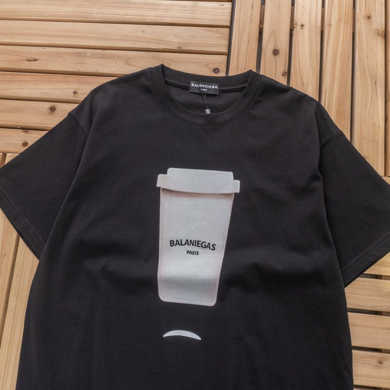 Футболка Balenciaga Coffee Cup "Black" фото № 2