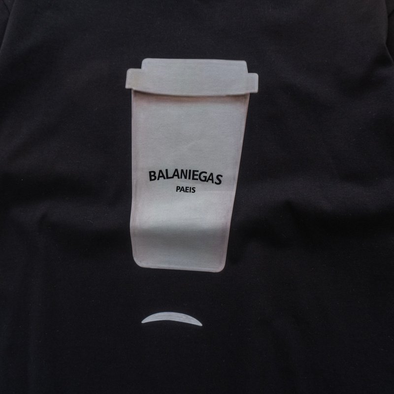 Футболка Balenciaga Coffee Cup "Black" фото № 3