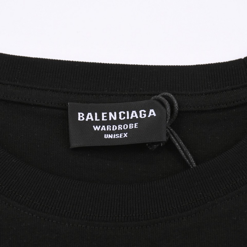 Футболка Balenciaga Wavy Brand Lettering "Black" фото № 5