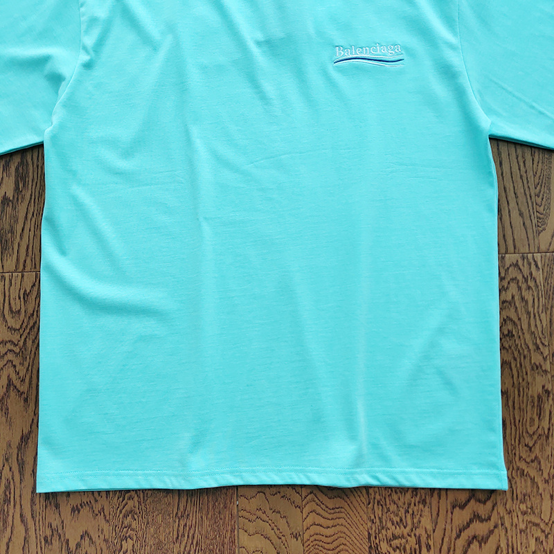 Футболка Balenciaga Standard Style "Turquoise" фото № 4