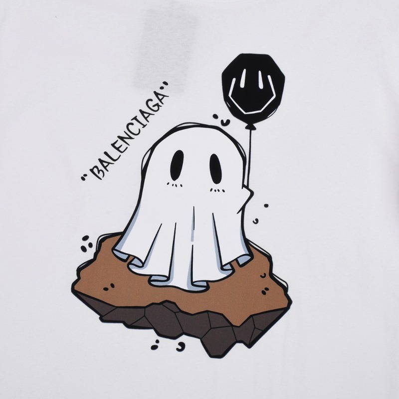 Футболка Balenciaga With Ghost Print "White" фото № 4