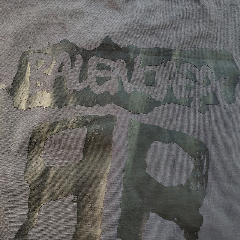 Футболка Balenciaga X Gucci Inscription On The Back "Gray" фото № 8