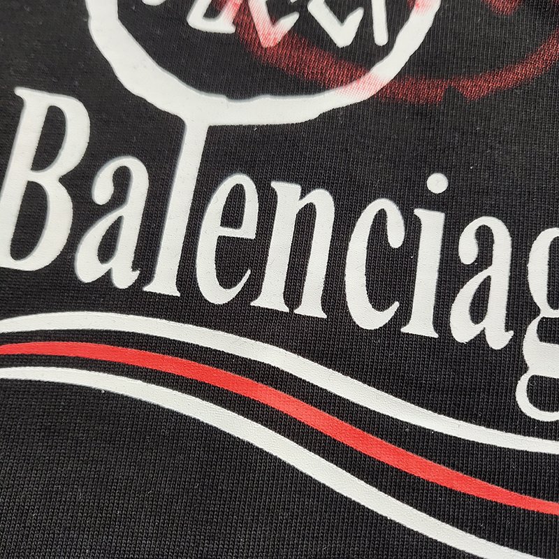 Футболка Balenciaga X Gucci With A Print From Two Brands "Black" фото № 6