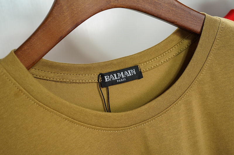 Футболка Balmain Branded "Brown/Yellow" фото № 2