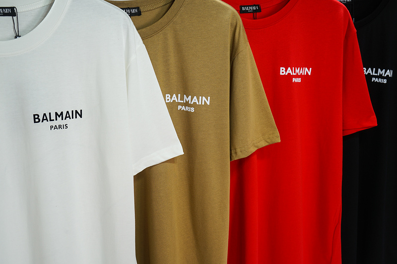 Футболка Balmain Branded "Brown/Yellow" фото № 3