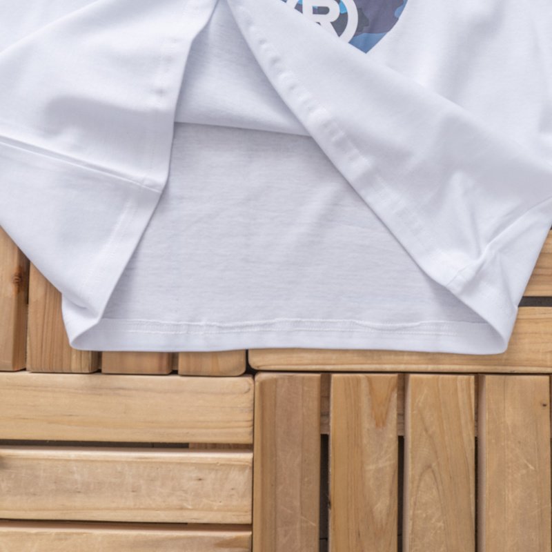 Футболка Bape Big Blue Logo Front And Back "White" фото № 4