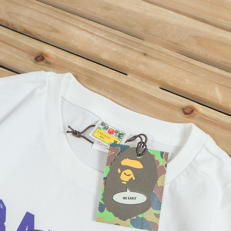 Футболка Bape Double Front Logo Print "White/Green" фото № 2