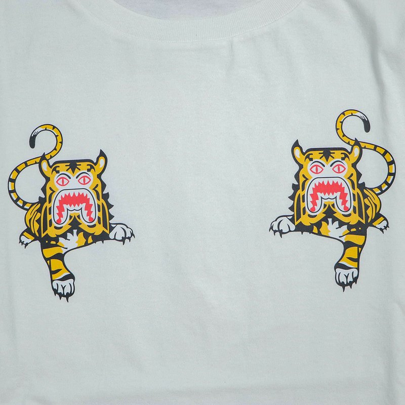 Футболка Bape Two Tigers Print Front "White" фото № 7