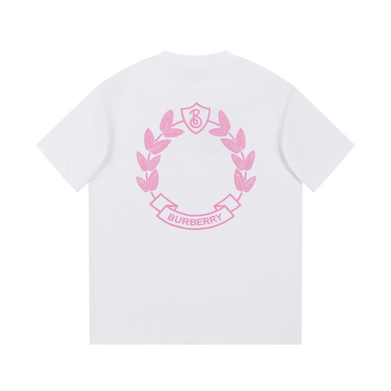 Футболка Burberry Pink Ribbon Print With Inscription "White" фото № 4