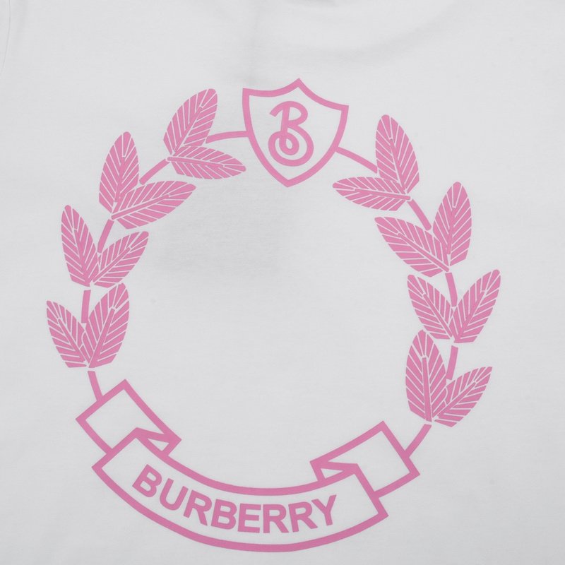 Футболка Burberry Pink Ribbon Print With Inscription "White" фото № 6