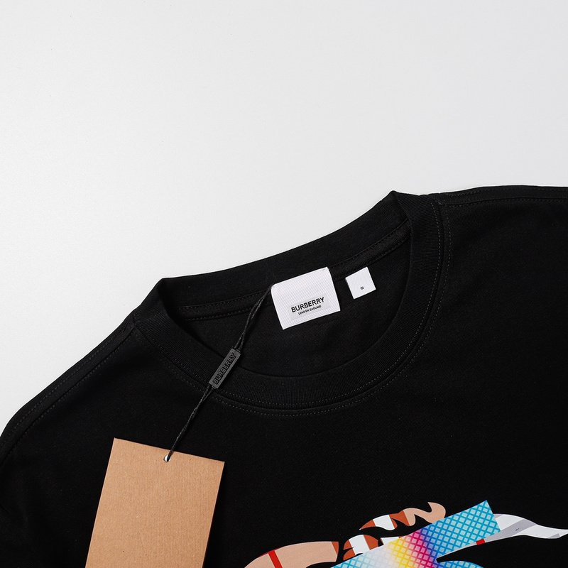 Футболка Burberry Colorful Logo B "Black" фото № 3