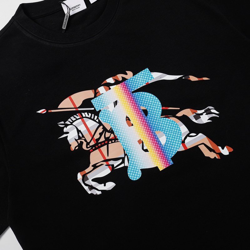 Футболка Burberry Colorful Logo B "Black" фото № 5