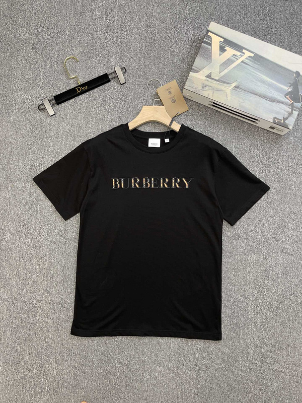Футболка Burberry Checkered Lettering "Black" фото № 5