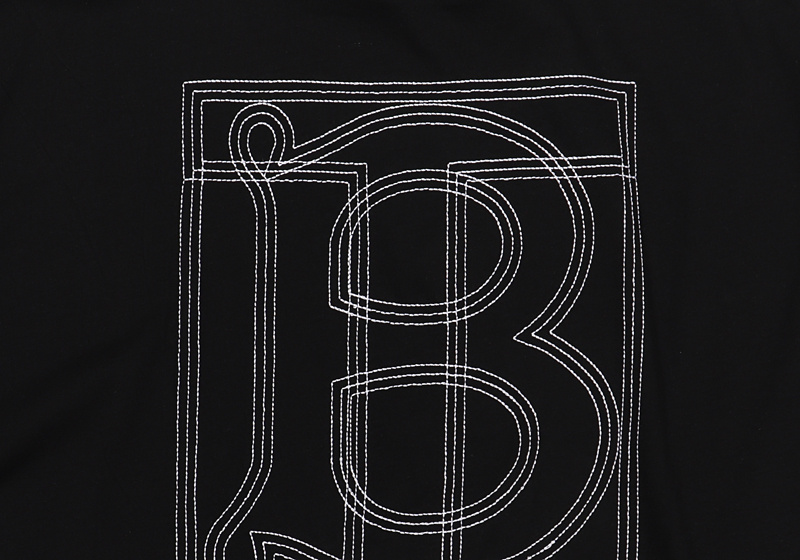 Футболка Burberry Capital Letter Logo "Black" фото № 2