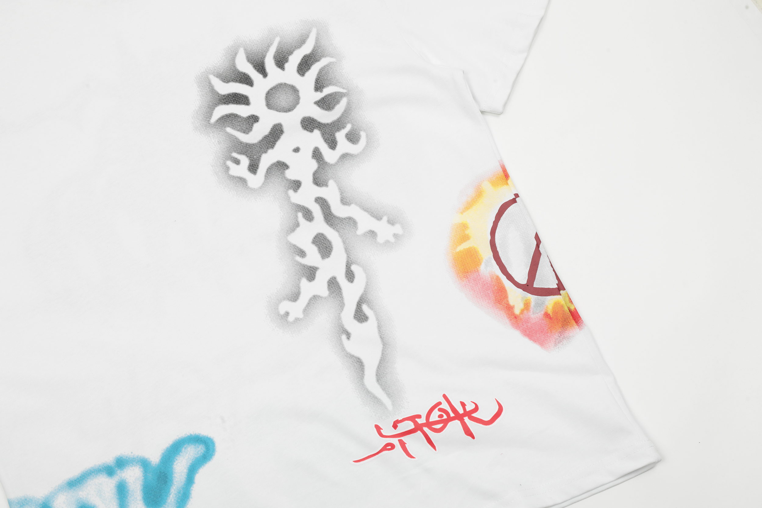 Футболка Cactus Jack Merch Utopia Be Happy and Peace "White" фото № 7