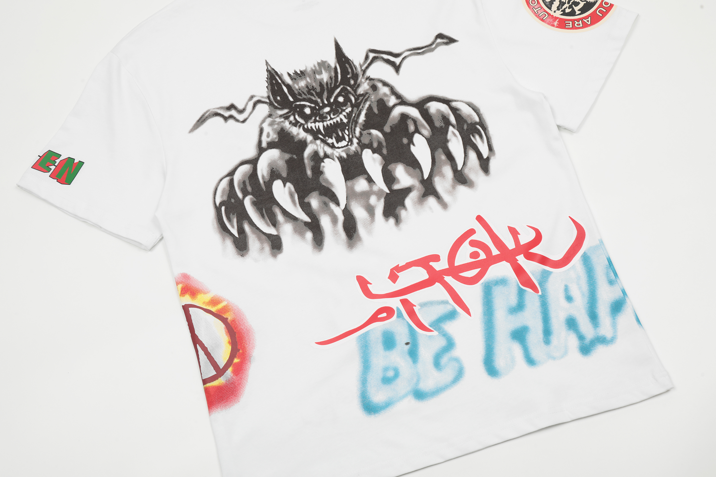 Футболка Cactus Jack Merch Utopia Be Happy and Peace "White" фото № 8