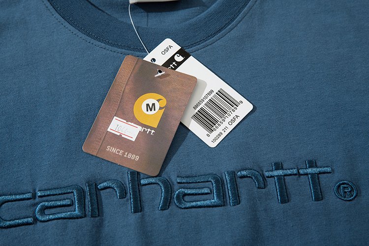 Футболка Carhartt Basic Style With Logo "Blue/Black" фото № 3