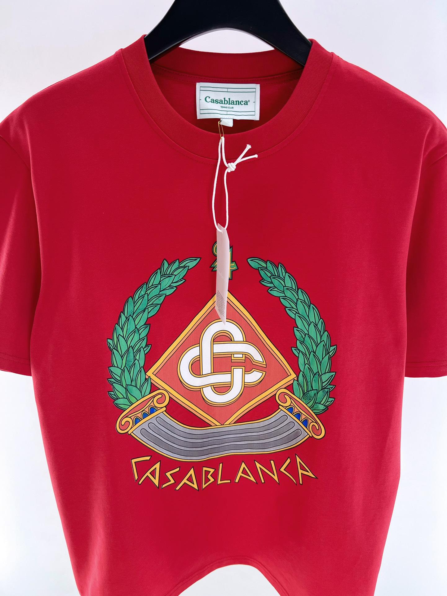 Футболка Casablanca Atributs And Logos Of Casablanca "Red" фото № 3