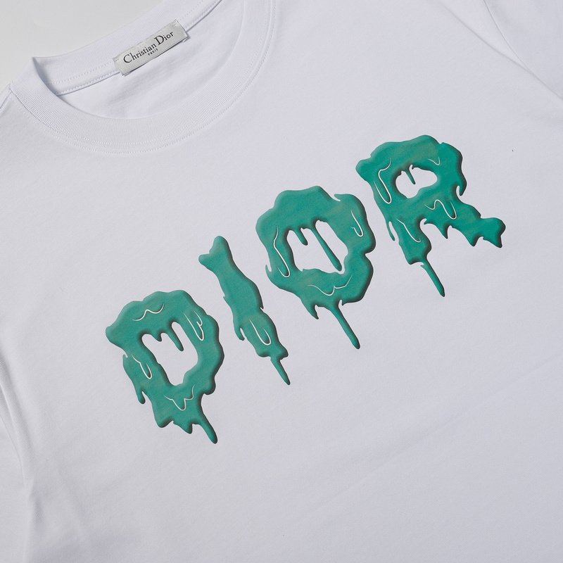 Футболка Christian Dior Leaking Logo "White" фото № 6