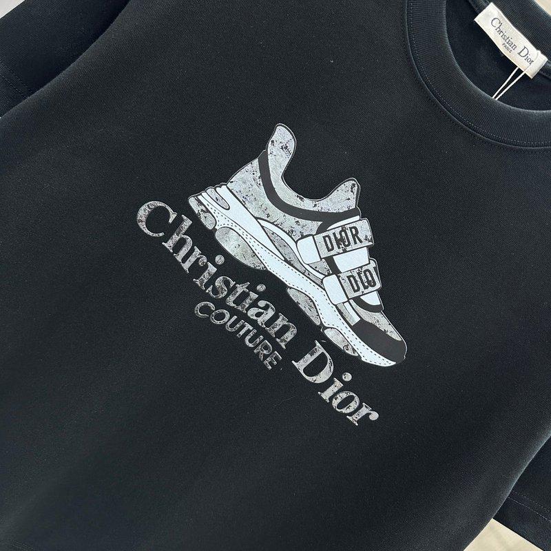 Футболка Christian Dior One Sneaker Frontside Logo "Black" фото № 3