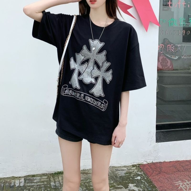 Футболка Chrome Hearts Large Logo With The Inscription Of The Brand "Black" фото № 6