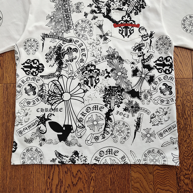 Футболка Chrome Hearts Logos And Symbols "White" фото № 8