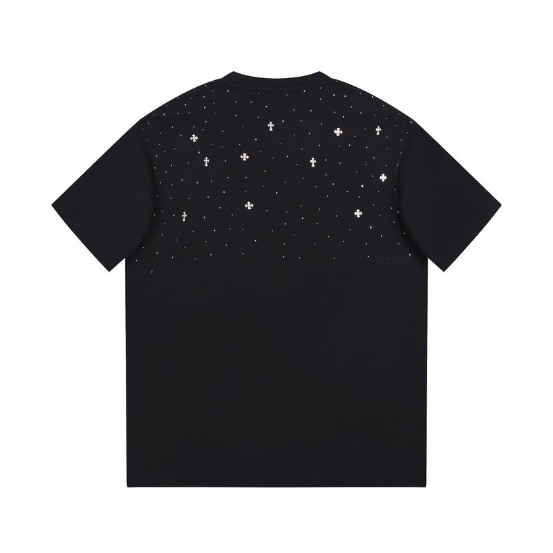 Футболка Chrome Hearts Decorated With Diamonds "Black" фото № 5