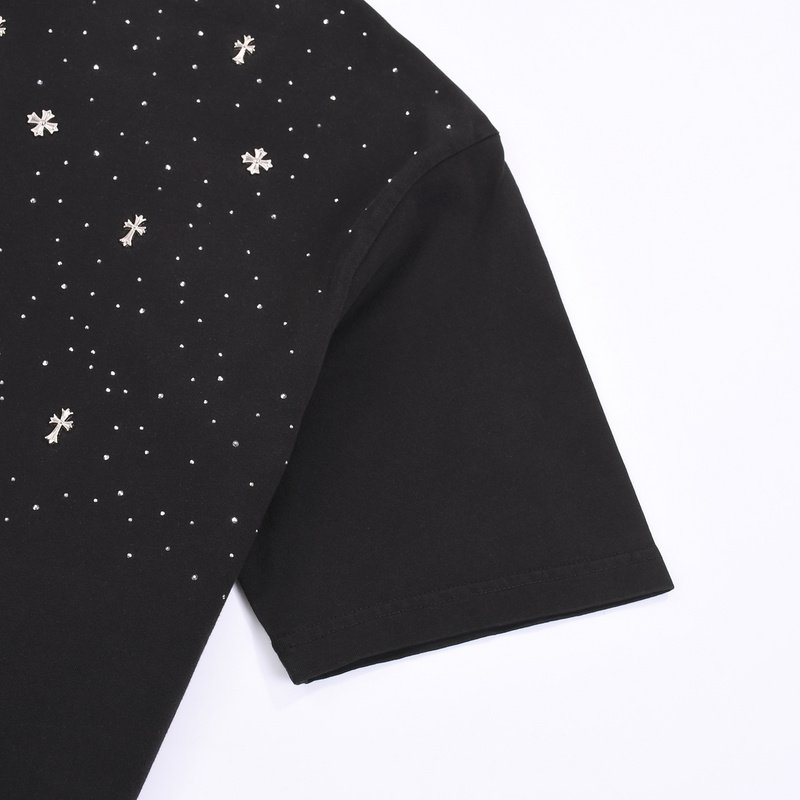 Футболка Chrome Hearts Decorated With Diamonds "Black" фото № 6