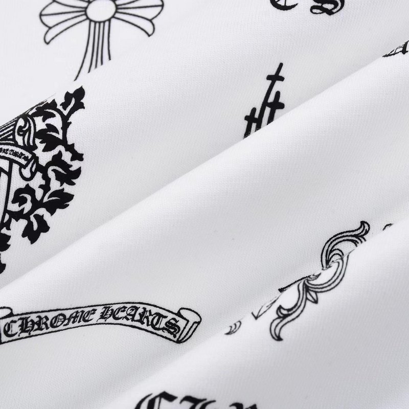 Футболка Chrome Hearts With Small Logos On The Back "White" фото № 2