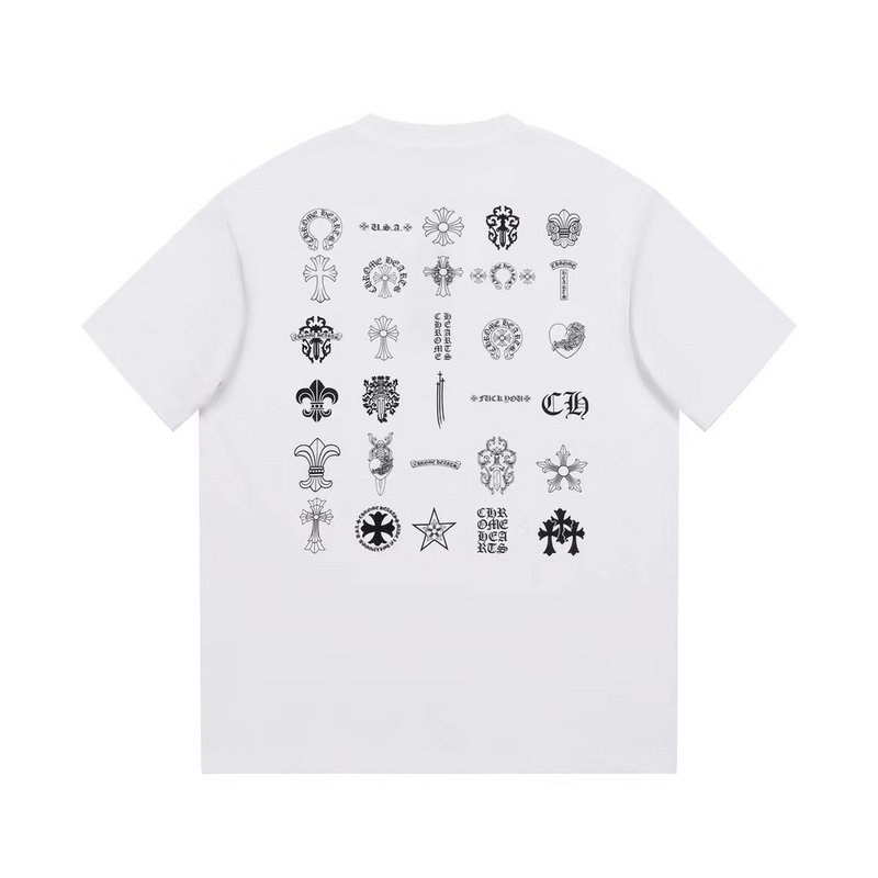 Футболка Chrome Hearts With Small Logos On The Back "White" фото № 3