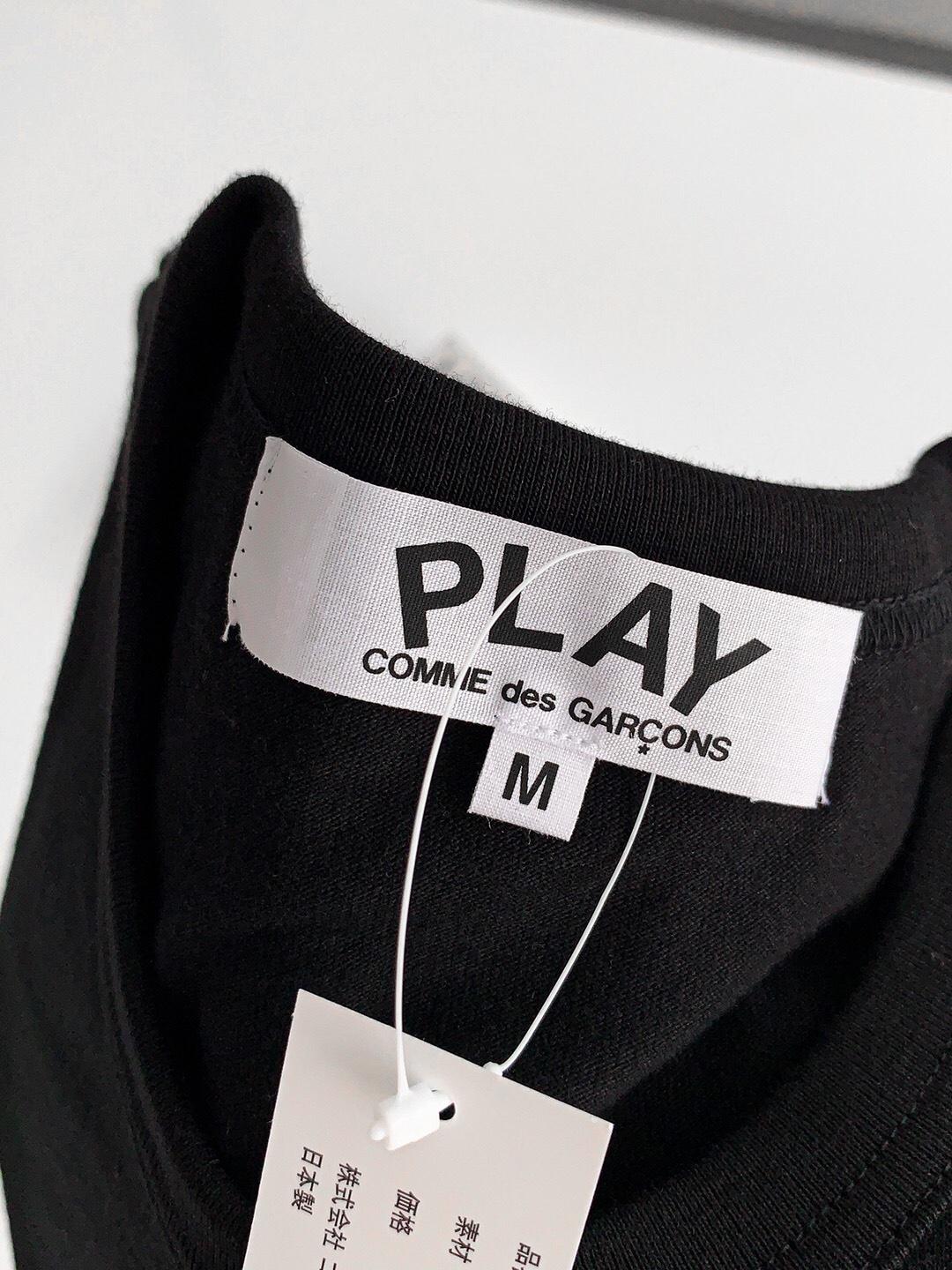 Футболка Comme des Garçons Play Spin Black Heart Eyes "Black" фото № 4