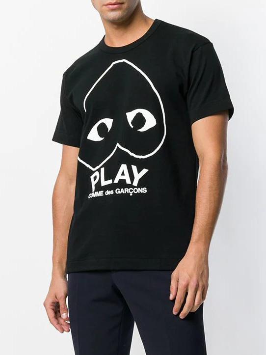 Футболка Comme des Garçons Play Spin Black Heart Eyes "Black" фото № 9