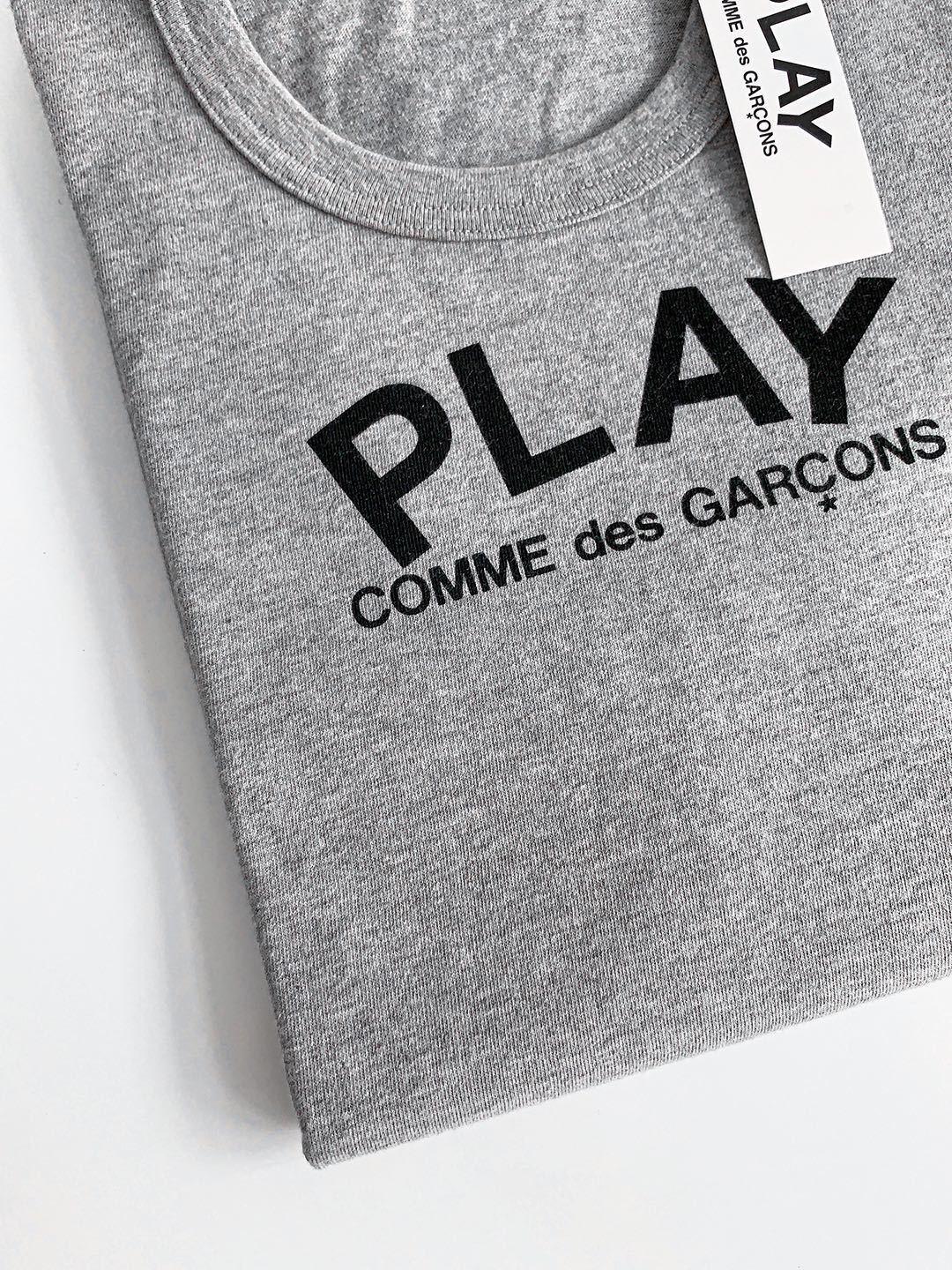 Футболка Comme des Garçons Play Black Heart "Gray" фото № 3