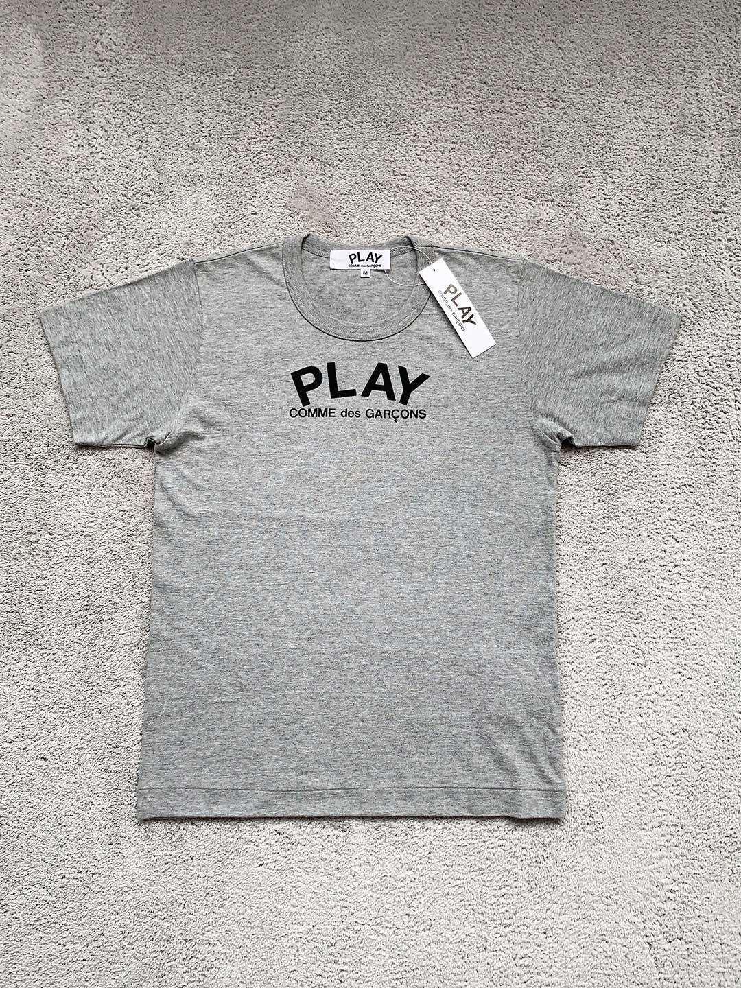 Футболка Comme des Garçons Play Black Heart "Gray" фото № 2