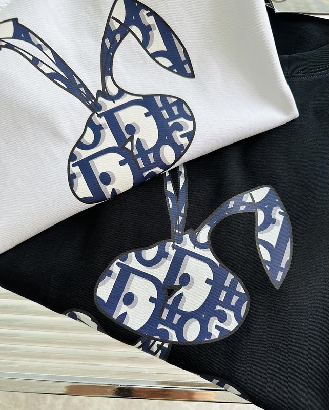 Футболка Dior Logo Rabbit - Beauty Print "Black" фото № 6