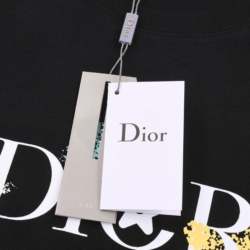 Футболка Dior Imprint Paint "Black" фото № 4