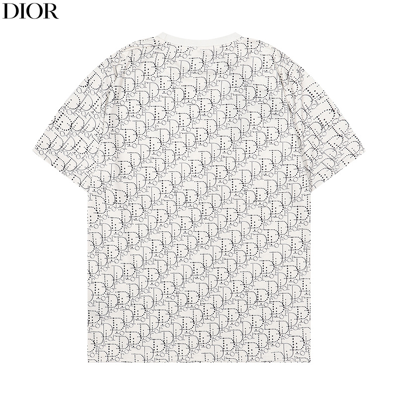 Футболка Dior Dot Inscription "White" фото № 2