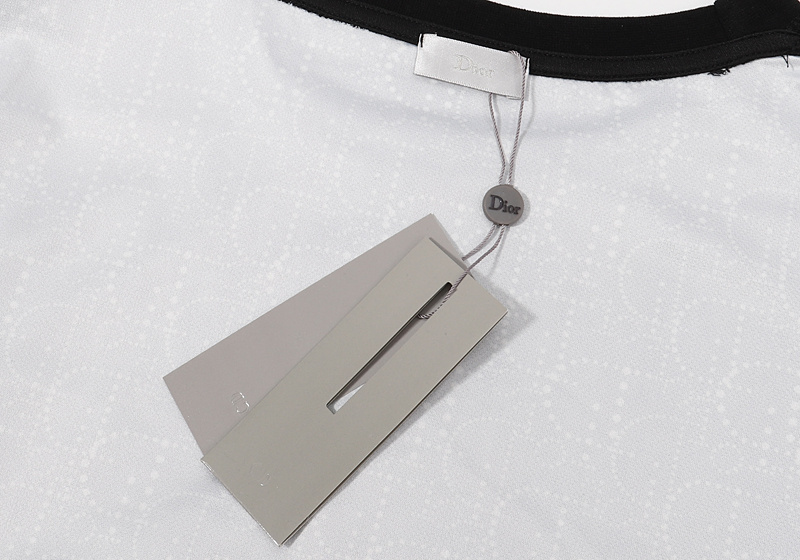 Футболка Dior Dot Inscription "White" фото № 3