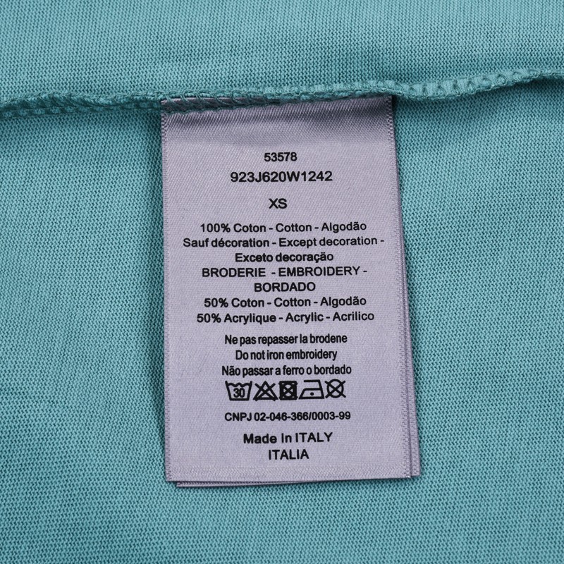 Футболка Dior Basic Collection With Small Logo "Turquoise" фото № 5