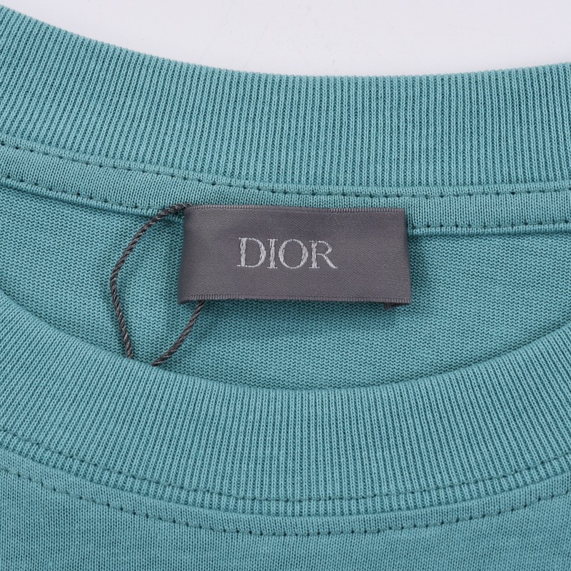 Футболка Dior Basic Collection With Small Logo "Turquoise" фото № 7