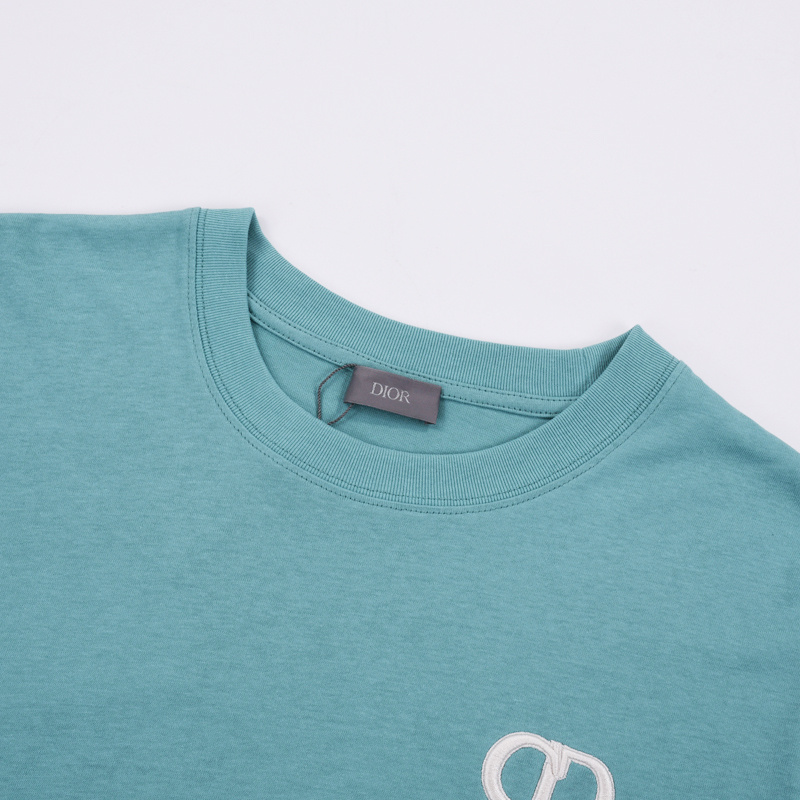 Футболка Dior Basic Collection With Small Logo "Turquoise" фото № 8