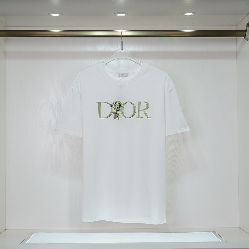 Футболка Dior Logo With Flower "White" фото № 8