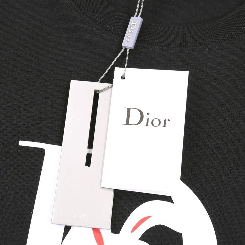 Футболка Dior White Rabbit "Black" фото № 3